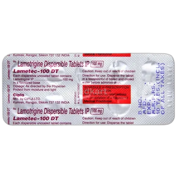 lametec 100mg dt tablet 10's